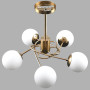 Изображение Люстра молекула потолочная Light House SH-19569/5 COOPER 580*580*380 медь, плафоны белые   ИМ Light-Deco 1 