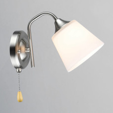 Светильник настенный Бра Light House SRS-20238/1W SN никель, плафон белый