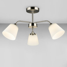 Люстра потолочная Light House SRS-20238/3 SN никель, плафоны белые 