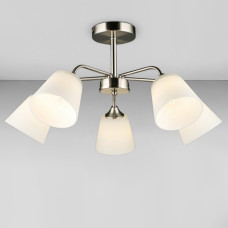 Люстра потолочная Light House SRS-20238/5 SN никель, плафоны белые 