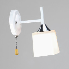 Світильник настінний Бра Light House SRS-20239/1W WT+CR білий + хром, плафон білий 