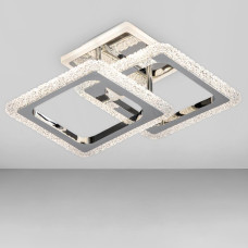 Люстра стельова світлодіодна LED без пульта Light House SC-19175/2W CR 3000-6500K 40W+14W 370*260*120, колір хром