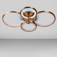 Люстра стельова світлодіодна LED Light House SL-19659/2+2 AB+RGB 80W H110*L620*W400, колір бронза