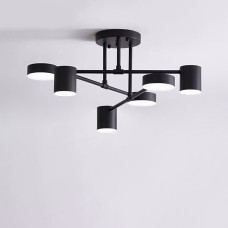 Люстра стельова світлодіодна LED Light House SY-20245/3+3 BK D810*H190 60W чорна