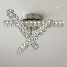 Люстра стельова світлодіодна LED Light House SY-20248/3 CR D590*H160 54W, колір хром