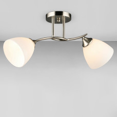 Люстра потолочная Light House SRS-20249/2 никель, плафоны белые 