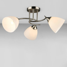 Люстра потолочная Light House SRS-20249/3 SN никель, плафоны белые 
