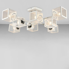 Люстра потолочная Light House SRS-20253/8 белая + хром