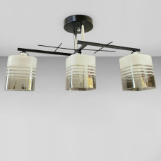 Люстра стельова Light House SRS-20254/3 чорний + хром