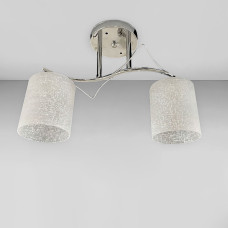 Люстра потолочная Light House SRS-20255/2 хром, плафоны белые с узором