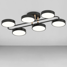 Люстра потолочная светодиодная LED Light House SRS-20257-6 черная + дерево