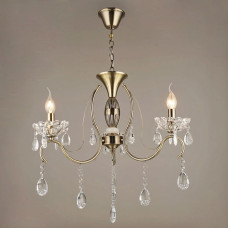 Люстра підвісна класична кришталева свічки Light House SRS-19973/3 бронза