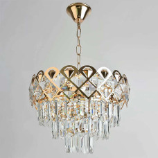 Люстра підвісна класична кришталева Light House SRS-19974/10-500 золото