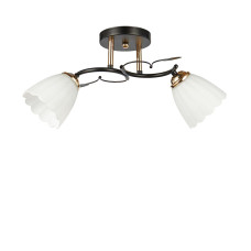 Люстра стельова Light House SC-20274/2 BK+FG 470*180*240 чорна + золото, плафон білий 