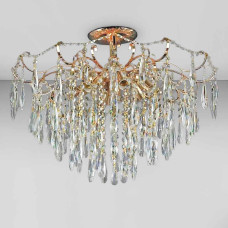 Люстра кришталева стельова Light House SL-20272/6+2 FG D600*H500 E27 золото