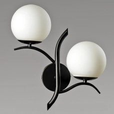 Світильник настінний Бра Light House SN-20268-2 BK 350*300*180 E14 чорний, плафон білий 