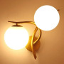 Зображення Світильник настінний Бра Light House SN-20269-2 GAB 300*330*250 E14 золото, плафон білий  ИМ Light-Deco 2 