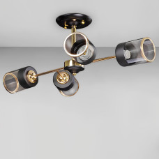 Люстра стельова Light House SN-20271-4 FGD 670*440*220 чорний золото