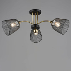 Люстра потолочная Light House SRS-20284/3 BK+COP черная + медь