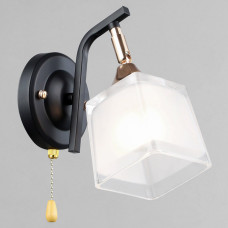 Світильник настінний Бра Light House SR-20292/1W BK+FGD L225*W110*H150 E27 чорний + золото, плафон білий 