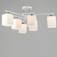 Люстра стельова Light House SR-20293/6 WT+CH D670*H265 E27 біла + хром