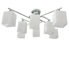 Люстра стельова Light House SR-20293/8 WT+CH D720*H265 E27 біла + хром