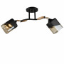 Изображение Люстра потолочная Light House SR-20295/2 BK+WOOD L600*W160*H260 E27 черная + дерево, плафон черный с янтарным ИМ Light-Deco 