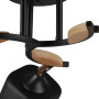 Зображення Люстра стельова Light House SR-20295/3 BK+WOOD D620*H260 E27 чорна + дерево, плафон чорний з янтарним ИМ Light-Deco 1 