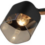 Зображення Люстра стельова Light House SR-20295/3 BK+WOOD D620*H260 E27 чорна + дерево, плафон чорний з янтарним ИМ Light-Deco 2 