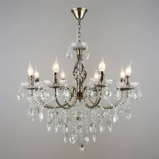 Люстра підвісна класична кришталева свічки Light House SR-20296/8 AB D720*H655/H890 E14 бронза