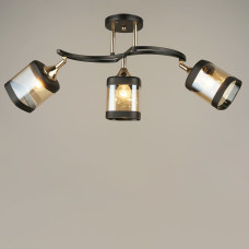 Люстра стельова Light House SRS-19990/3 чорний + золото