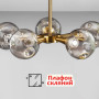Зображення Люстра стельова молекула Light House DX-18606-5 BE 540*540*300 бронза ИМ Light-Deco 2 