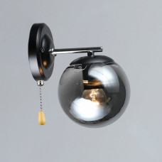 Настінний світильник Бра куля Light House SRS-20298/1W Чорний + Хром