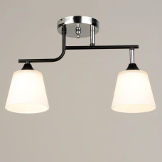 Люстра потолочная Light House SRS-20307/2 черный/хром, плафоны белые