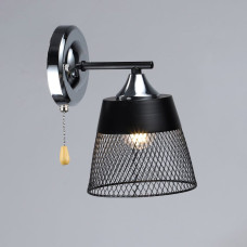 Светильник настенный Бра Light House SRS-20328/1W BK+CH хром + черный
