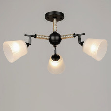 Стельова люстра Light House SRS-20329/3 BK чорна, плафони білі