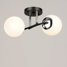 Люстра стельова молекула Light House SRS-20332/2 E27 чорний + хром, плафони білі