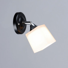 Світильник настінний Бра Light House SRS-20351/1W BK+CR з поворотним механізмом чорна + хром, плафон білий