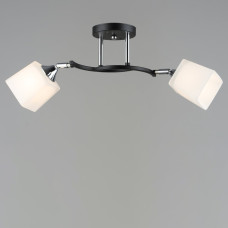 Люстра стельова Light House SRS-20351/2 BK+CR з поворотним механізмом чорна + хром, плафони білі