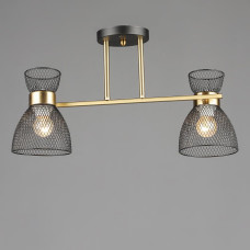 Люстра стельова Light House SRS-20354/2 COP+BK патрон E27, Лофт, чорна + мідь