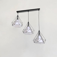 Люстра підвісна (світильник підвісний) Light House SRS-20358-3 Лофт чорний E27