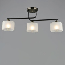 Люстра стельова Light House SRS-20361/3 патрон E27 чорна + бронза