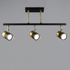 Люстра-спот стельова з поворотним механізмом Light House SRS-B 20360/3 BK+COP Чорний + Мідний