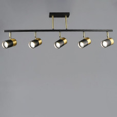 Люстра-спот стельова з поворотним механізмом Light House SRS-B 20360/5 BK+COP Чорний + Мідний