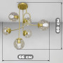 Зображення Люстра стельова Light House LS-17079-6 GD+CL золото прозорий плафон ИМ Light-Deco 1 