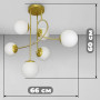 Зображення Люстра стельова Light House LS-17079-6 GD+WH золото білий плафон ИМ Light-Deco 1 