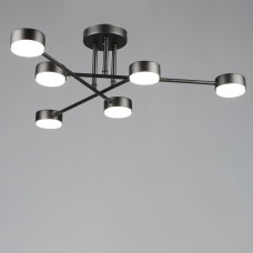 Люстра стельова Light House SRS-20370/6 BK під лампи GX53 чорна