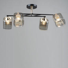 Люстра стельова Light House SRS-20004/4 BK+FGD чорний + золото