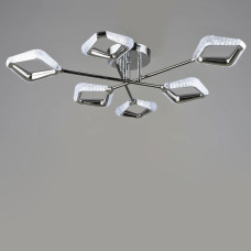 Люстра потолочная светодиодная LED Light House SRS-20003/6 CH+BK 36W хром