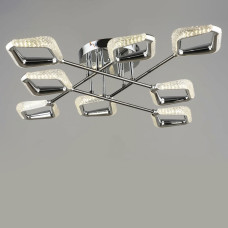 Люстра потолочная светодиодная LED Light House SRS-20003/8 CH+BK 48W хром